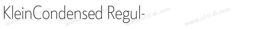 KleinCondensed Regul字体转换
